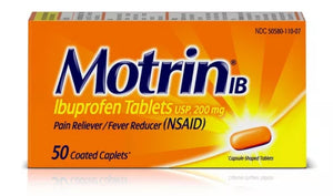 Motrin IB Pain Reliever & Fever Reducer Caplets, Ibuprofen (NSAID) - 50ct