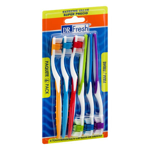 Dr. Fresh Dailies Toothbrushes, Firm, 6 Ct