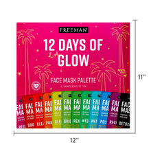 Load image into Gallery viewer, Freeman 12 Days of Glow Holiday Hydrating Facial Mask Gift Set, 12 Pieces
