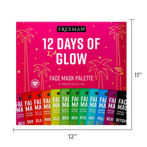 Freeman 12 Days of Glow Holiday Hydrating Facial Mask Gift Set, 12 Pieces