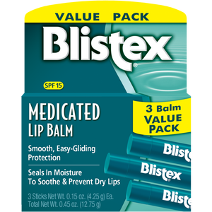 Blistex Medicated Lip Balm SPF 15, 3 Pack