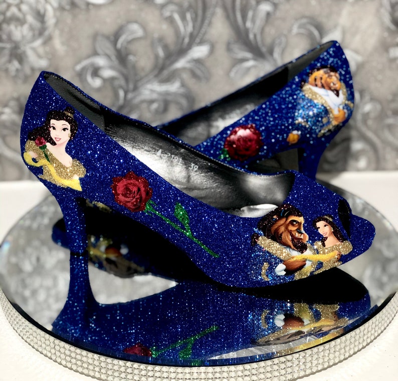 Beauty and the Beast Peep Toe Shoes