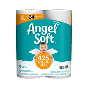 Angel Soft Toilet Paper - 6 Mega Rolls