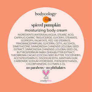 Bodycology Moisturizing Body Cream, Spiced Pumpkin, 8 oz