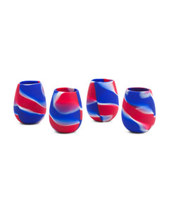 4 Pack Silicone Wine Glasses