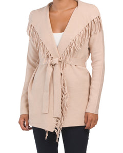 Sioni Fringe Wrap Cardigan